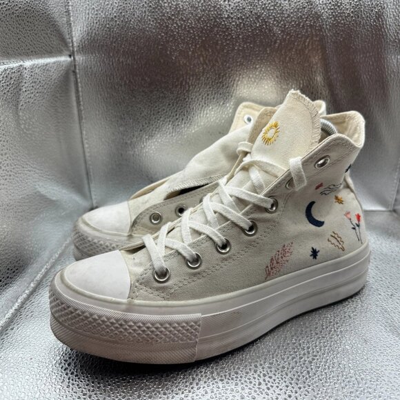 Size‎ 7.5 Converse Chuck Star It's Okay To Wander Womens Platform Shoes 571086C - Picture 1 of 9